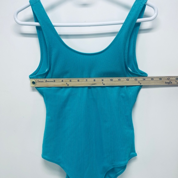 Southern Expression Ribbed Cloudlight One Piece Swimsuit Bathing Suit Blue Sz L - Picture 5 of 9